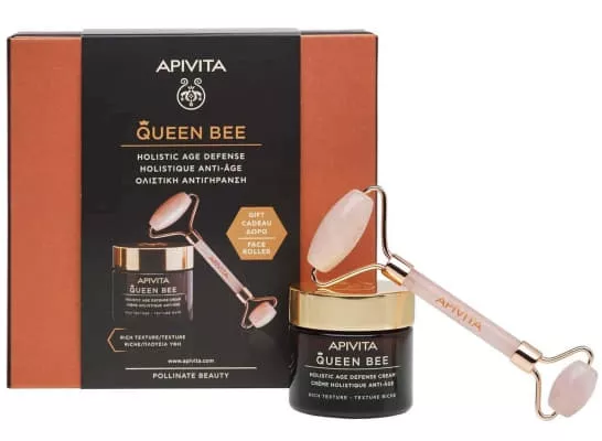 *Набор Apivita QUEEN BEE RICH (Крем насыщенной текстуры+валик для массажа лица)