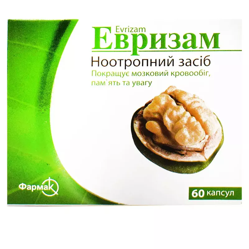 Эвризам капсулы по 400 мг/25 мг 60 шт. (10х6)