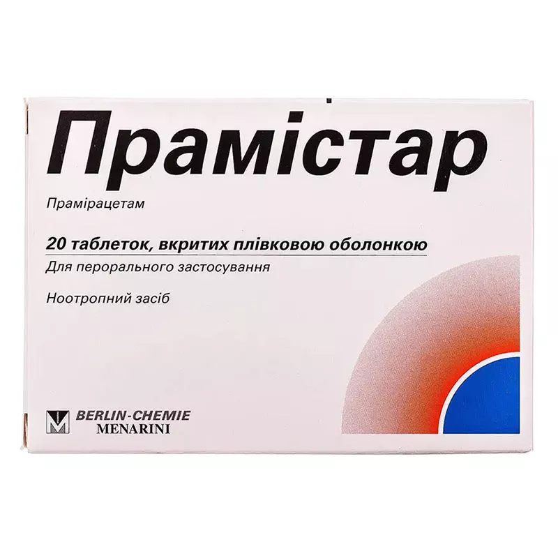 Прамистар таблетки по 600 мг 20 шт. (10х2)