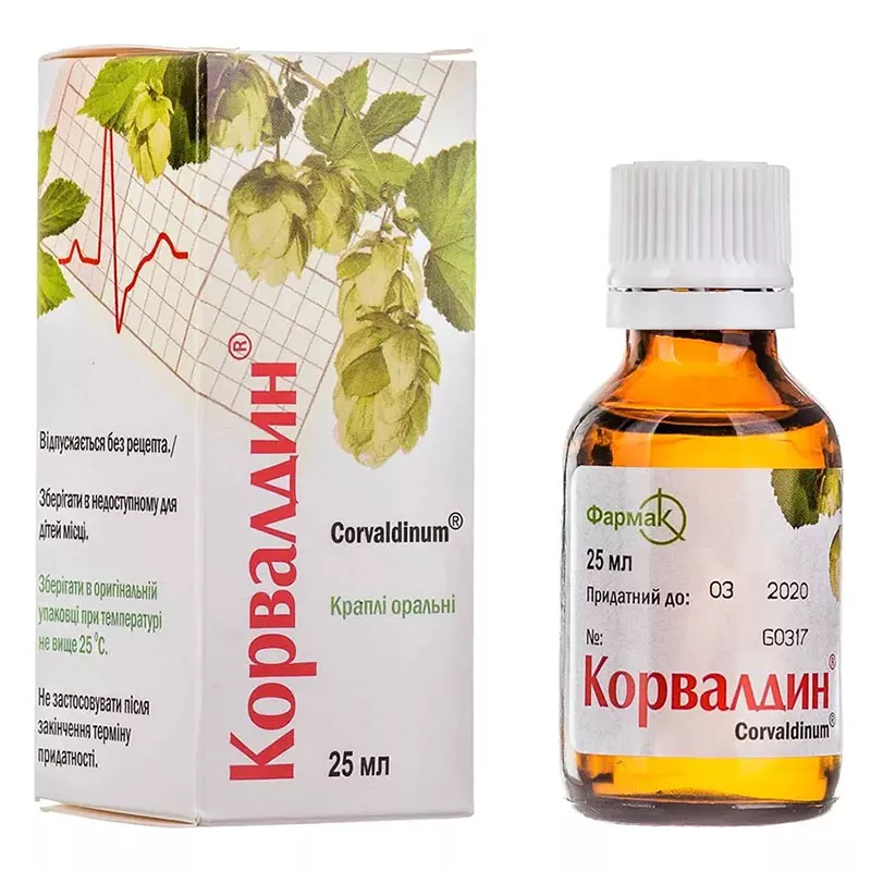 Корвалдин капли по 25 мл во флаконе 1 шт.