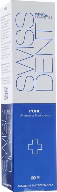 *Зубная паста Swissdent Pure отбеливающая антбактереальная с фруктовими энзимами 100 мл