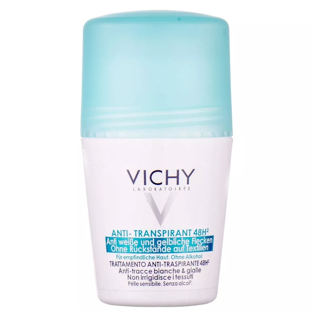Дезодорант-антиперспирант Vichy шариковый 48 час от белых/желтых пятен 50мл