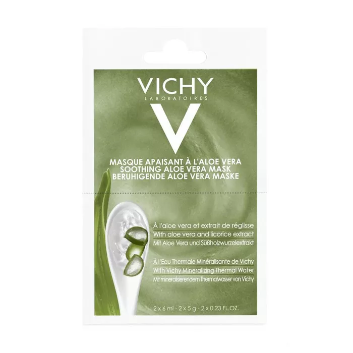 *Маска Vichy успокаивающая с алоэ для кожи лица склонной к сухости и стянутости 2х6мл