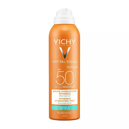 *Спрей-вуаль Vichy Капиталь Солей Солнцезащ.водост. увлажняющий SPF50 200мл