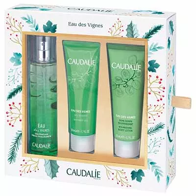 *Набор Caudalie2522 Eau des Vignes (Гель д/душа 50 мл+Вода туал. 50 мл+Крем питат. д/тела 50 мл)