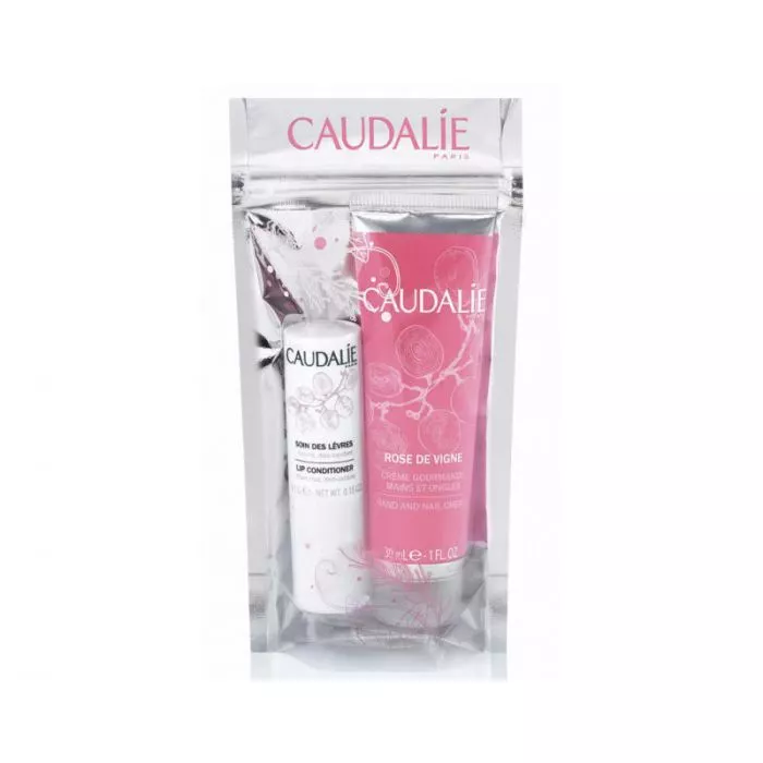 *Набор Caudalie 2348 Rose de Vigne(Крем д/рук Rose de Vigne30мл + Конд-р для губ увл.антиокс-т 4,5г)