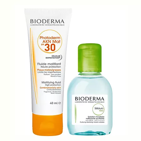 *Набор Bioderma 8481 Фотодерм AKN МАТ эмульсия 40мл + СЕБІОМ Н2О 100мл