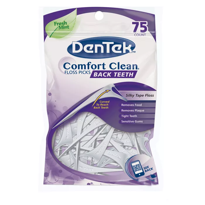 *Флосc-зубочистка DenTek Комфортное очищение Задние Зубы 75шт.