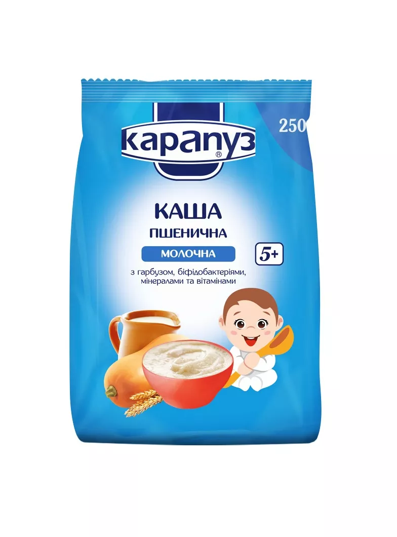 *Каша Карапуз пшеничная молочная с тыквой с 5-х мес. 250 г