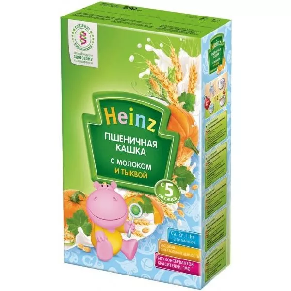 *Каша Хайнц Пшеничная c молоком и тыквой  250 г