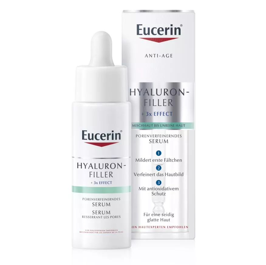 *Сыворотка Eucerin 83587 Гиалурон-ФиллерАнтиокс для усоверш.кожи и сужения пор 30мл