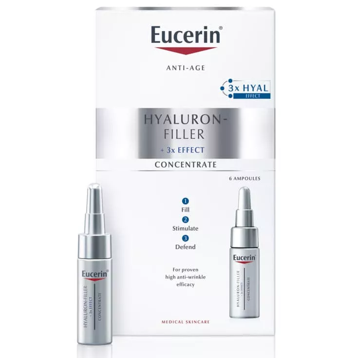 *Крем Гиалурон-Филлер Eucerin 63908 Концентрированный в ампулах против глубоких морщин 6шт*5 мл