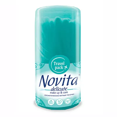*Ватные палочки Novita Delicate в круглой банке №50