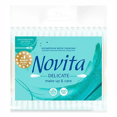 Ватные палочки Novita Delicate п/э №100