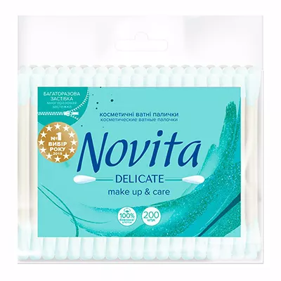 Ватные палочки Novita Delicate п/э №200