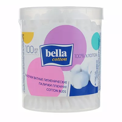 *Ватные палочки Bella Cotton №100 в круглой упаковке