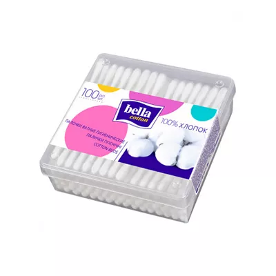 *Ватные палочки Bella Cotton №100 в прямоуг. упаковке