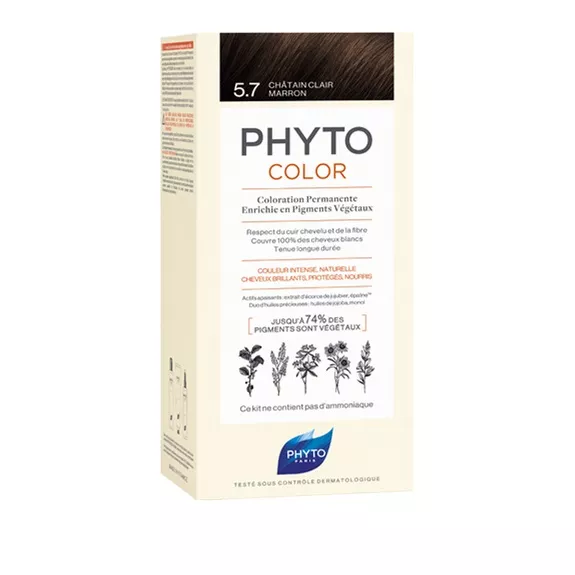 Крем-краска Phyto Фитоколор №5.7 светлый шатен каштан 100мл