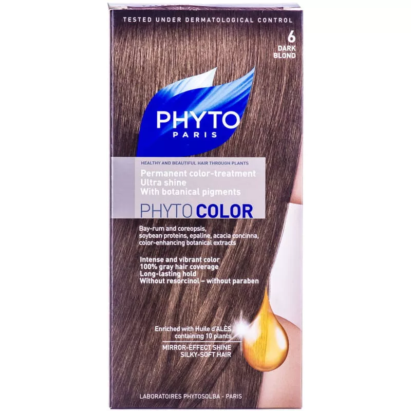 *Крем-краска Phyto Фитоколор крем-краска №6 темно-русый