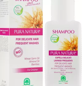 *Шампунь Natura House для волосся тонкого/ослабленого з олією пшениці та мигдалю 250 мл