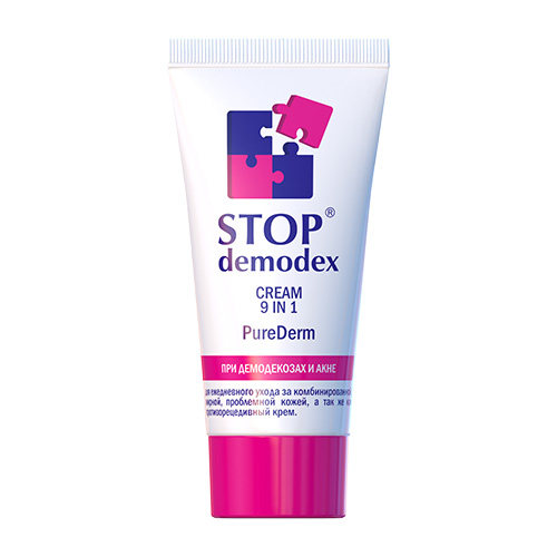 Крем Stop demodex Pure Derm 9 в 1 для обличчя 50 мл