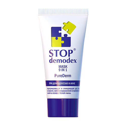 *Маска Stop demodex Pure Derm 9 в 1 для обличчя 50 мл