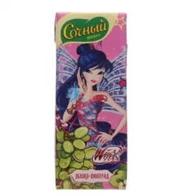 Нектар Winx Club яблучно-виноградний з білих сортів освітлений 200 мл