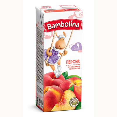 Нектар Bambolina персиковий 0,2 л