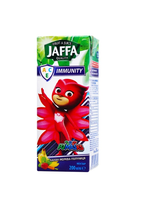 *Нектар Jaffa Immunity Банан-полуниця-морква+вит.АСЕ TWA 200 г
