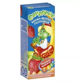 Нектар Сандорик Банан-яблуко-полуниця 200 мл