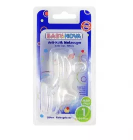 *Соска Baby-nova 12220 силіконова з широким горлом д/молока р.1