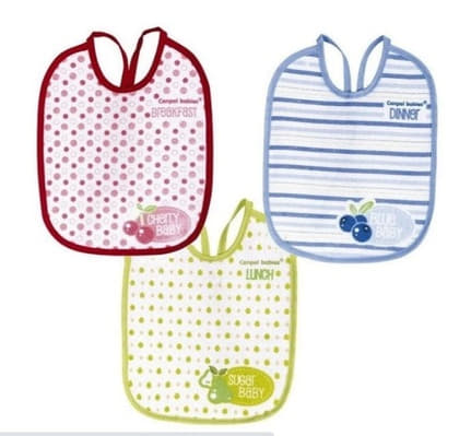 *Нагрудник Canpol ХБ набір з 3 шт Фрукти/Машини