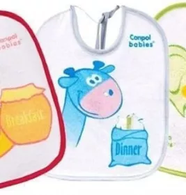 *Нагрудник Canpol ХБ набір з 3 шт Фрукти/Машини