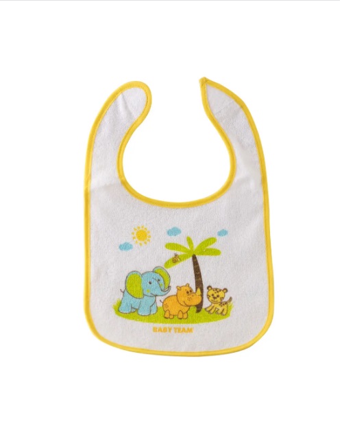 Нагрудник Baby Team 6506 середнього розміру на зав'язках в ассорт 19*22см