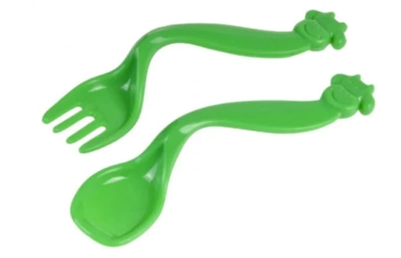 *Набор ложка и вилка изогнутая