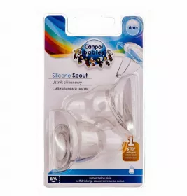 *Носик для пляшечки Canpol силіконовий 2 шт 