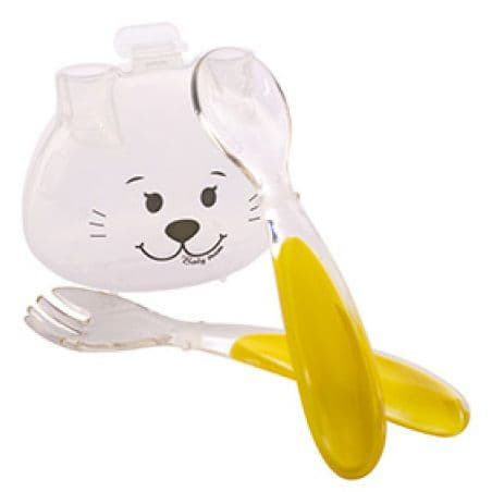 Набір Baby Team для годування (виделочка та ложечка) в футлярі