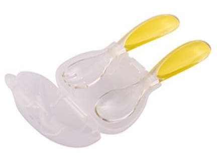 Набір Baby Team для годування (виделочка та ложечка) в футлярі