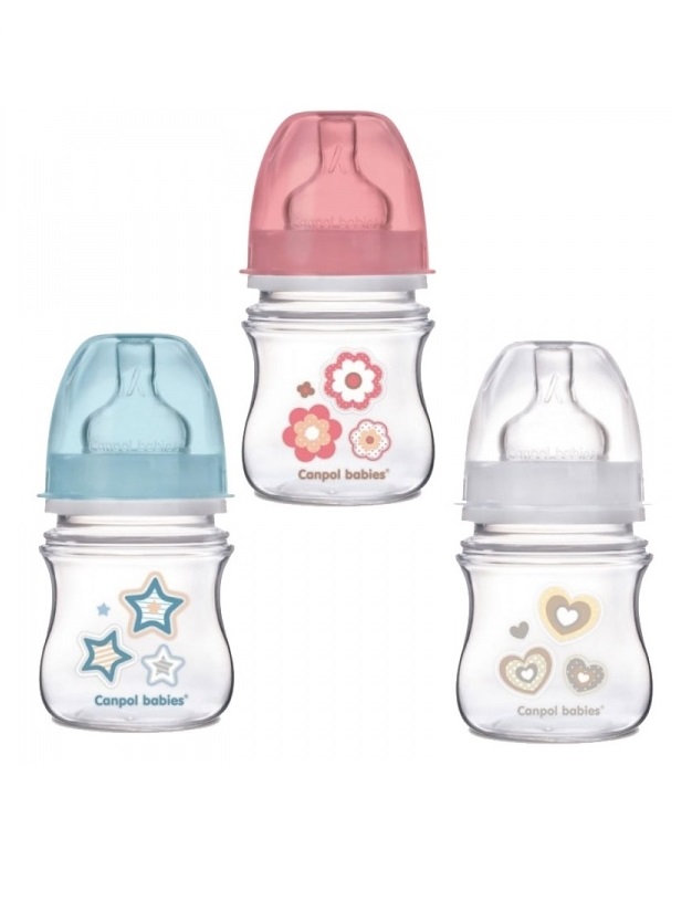 *Пляшечка Canpol з широким отвором антиколікова Easystart - Newborn baby 35/216 120 мл
