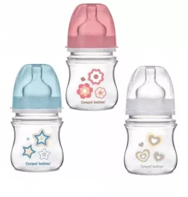 *Пляшечка Canpol з широким отвором антиколікова Easystart - Newborn baby 35/216 120 мл