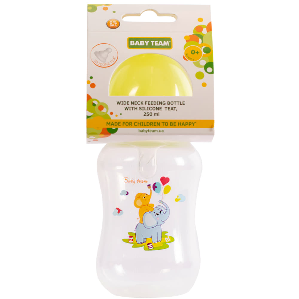 *Пляшечка Baby Team 1002 з широким горлом 250 мл