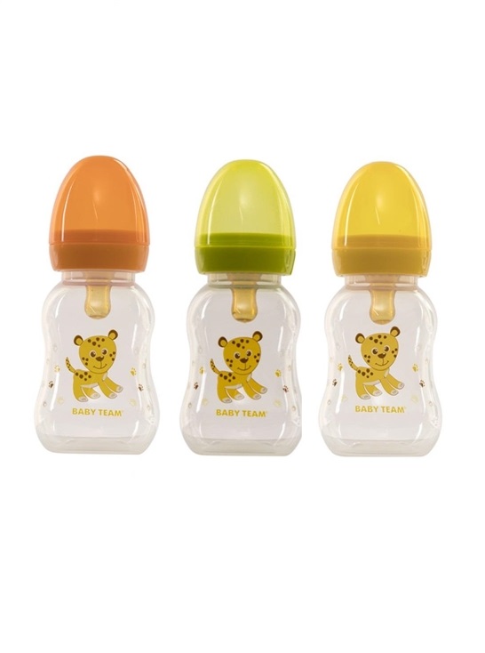 Пляшечка Baby Team 1300 з латексною соскою 125 мл