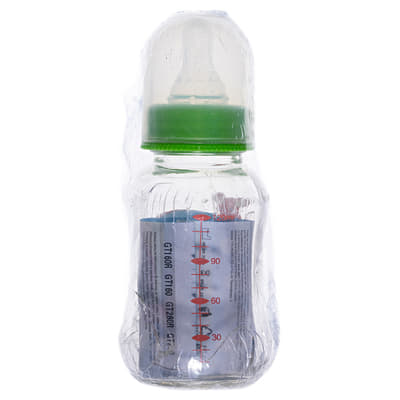 GT160 Пляшка скляна120 мл. з силік соскою 