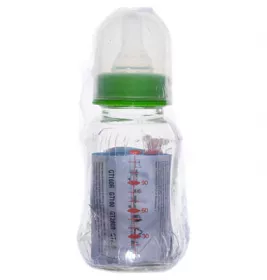 GT160 Пляшка скляна120 мл. з силік соскою 