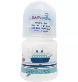 *Бутылочка Baby-nova 3960171 пласт.ПП шир.горл.Декор 150мл