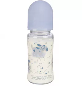 *Пляшка Baby-nova скляна ПА шир горл.Декор 230мл