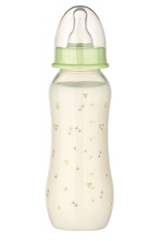 *Пляшечка Baby-nova Однокольорова пластмасова 240мл салатова