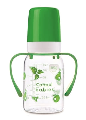 *Бутылочка Canpol 11/821 BPA FREE с ручкой 120 мл