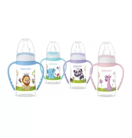 *Пляшечка 76302 Bebedor з ручками із силіконовою соскою середній потік 125 мл