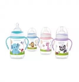 *Пляшечка 89322 Bebedor з широкою шийкою із силіконовою соскою середній потік 250 мл
